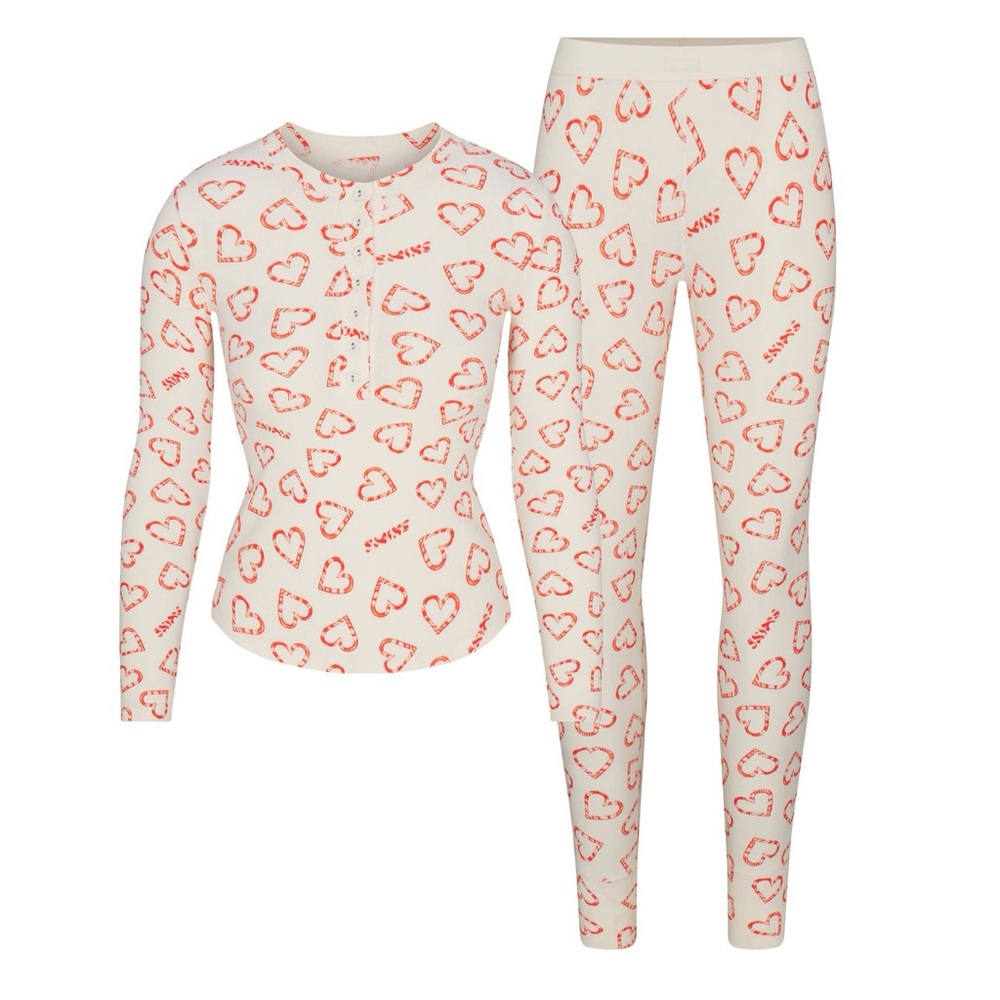 Skims holiday henley leggings set